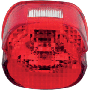 DRAG SPECIALTIES Laydown Taillight Lens with Top Tag Window Red 0902-6320