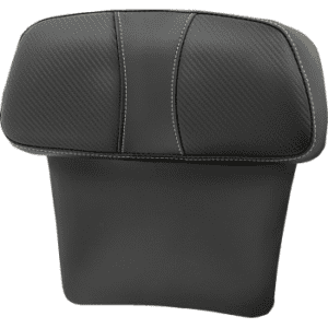 SADDLEMEN Chopped Tour Pak Backrest Pads - Black w/ Carbon Fiber Inset - FLT/FLH '14-'23 814-07-CPACK-D