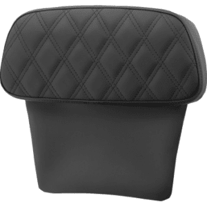 SADDLEMEN Chopped Tour Pak Backrest Pads - Black w/ Black Lattice Stitch - FLT/FLH '14-'23 814-07-CPACK-SU